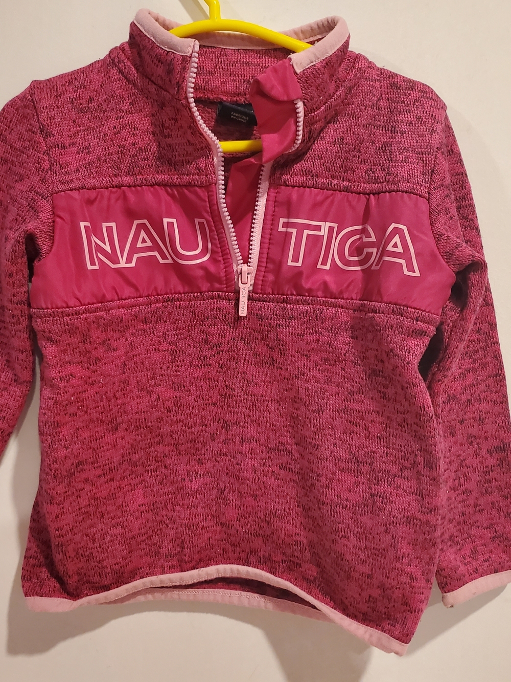 Nautica Kids Bright Pink Half-Zip Pullover